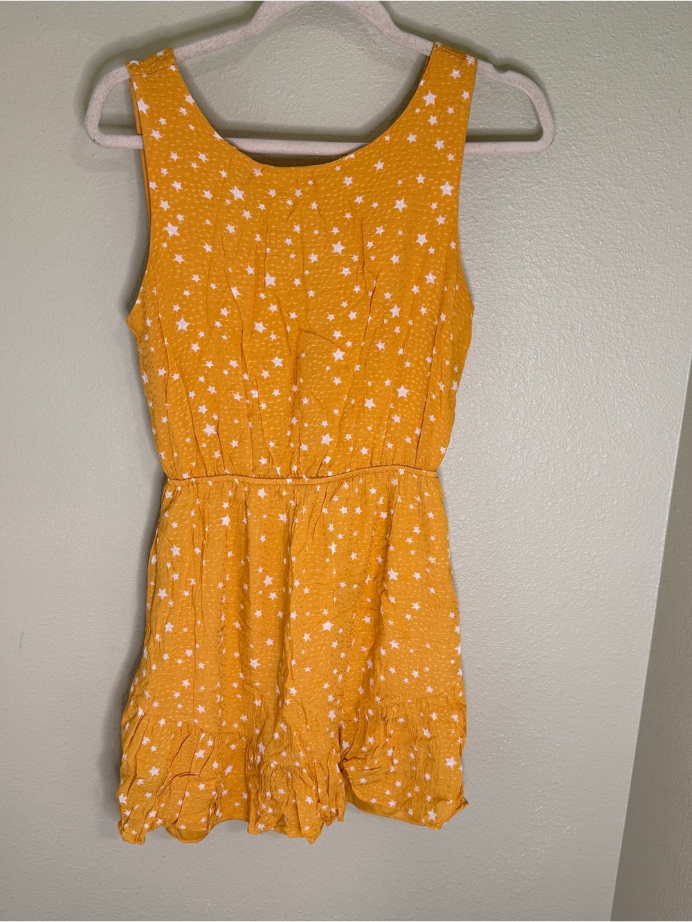 Sunny Star-Print Yellow Mini Dress